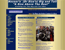 Tablet Screenshot of nessersbigandtall.com